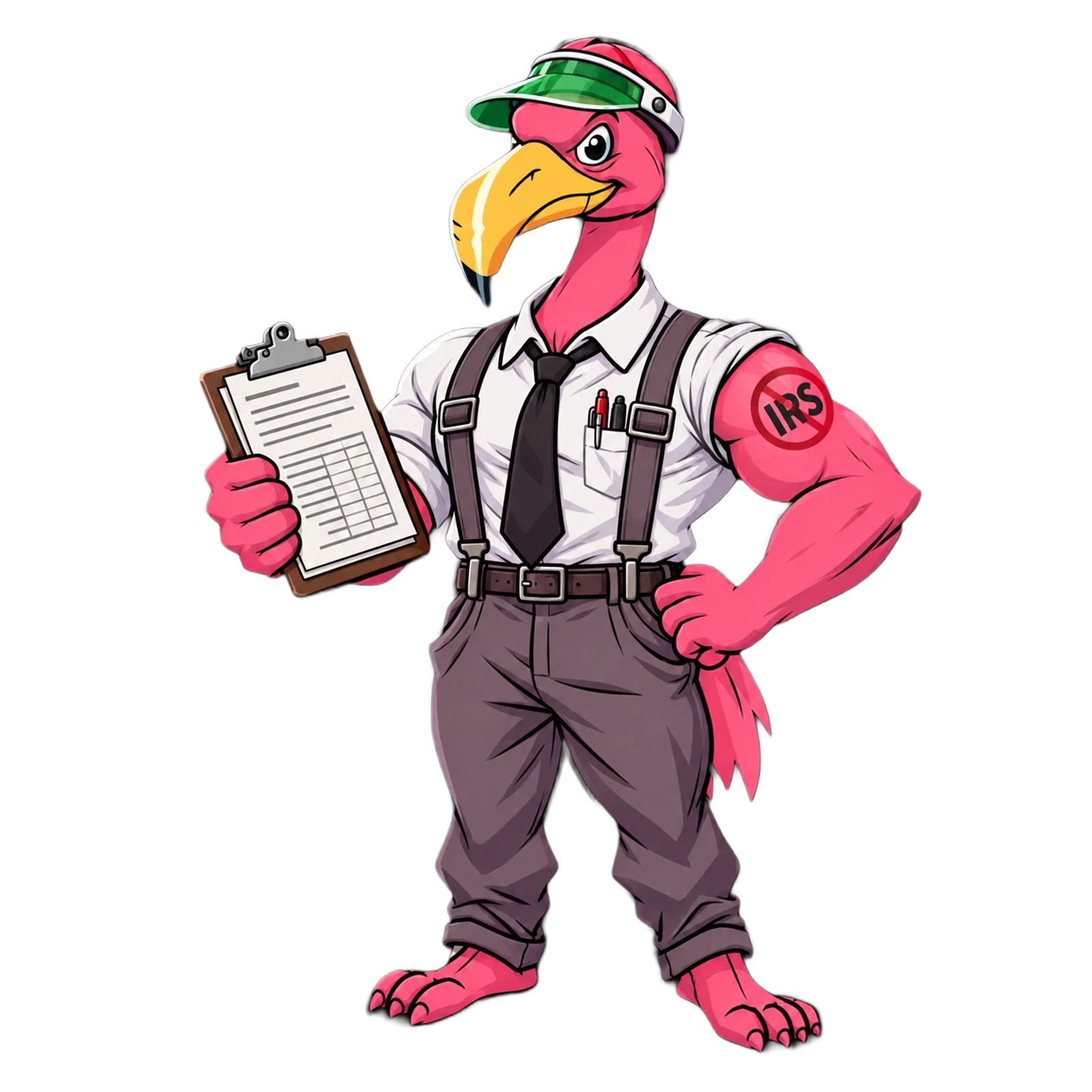 Chilly Burd's LLC accountant flamingo mascot